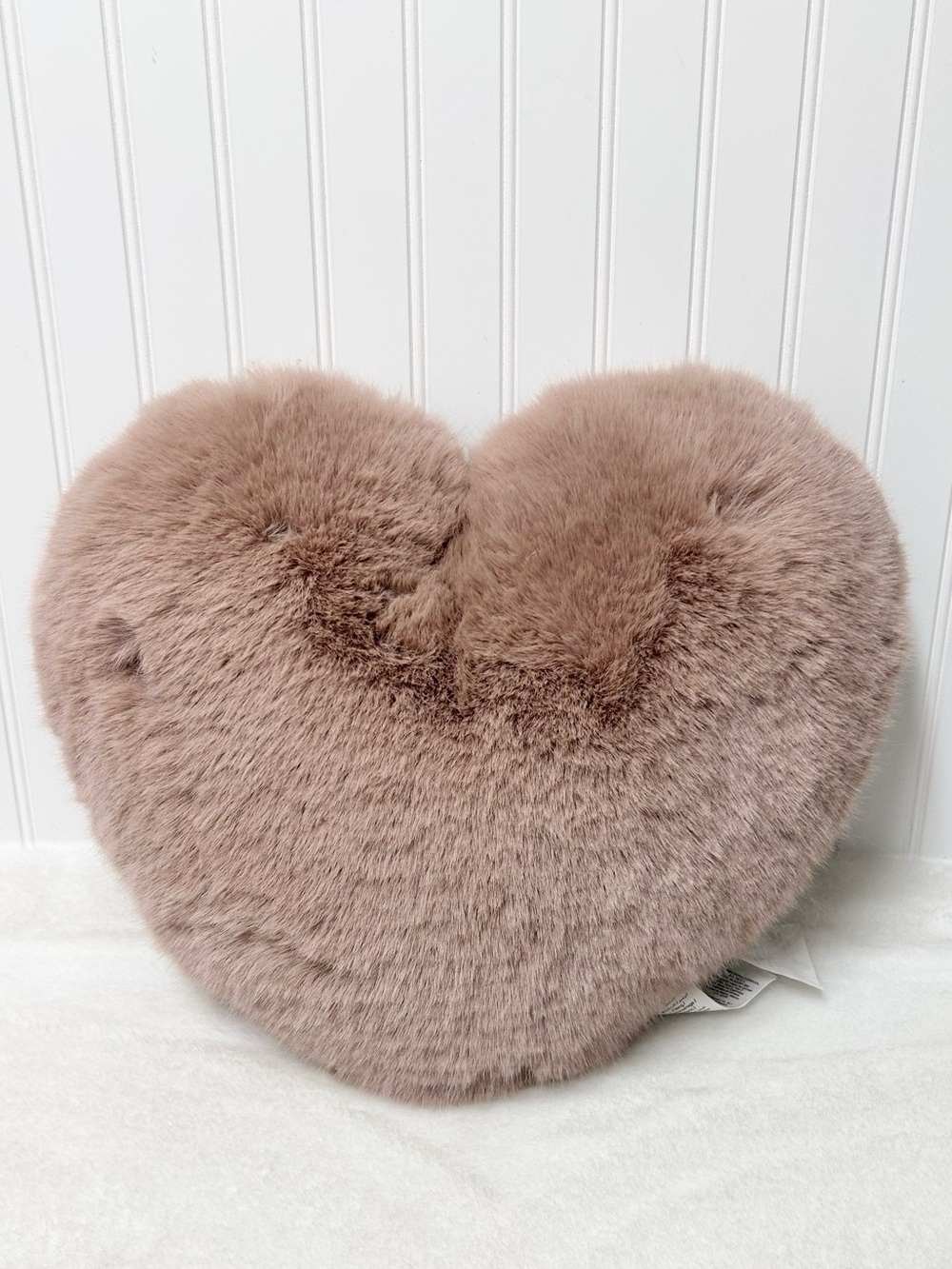 Pottery Barn Faux Fur heart shaped pillow